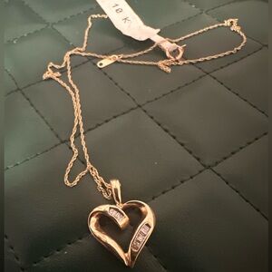 10k Heart Pendant Necklace